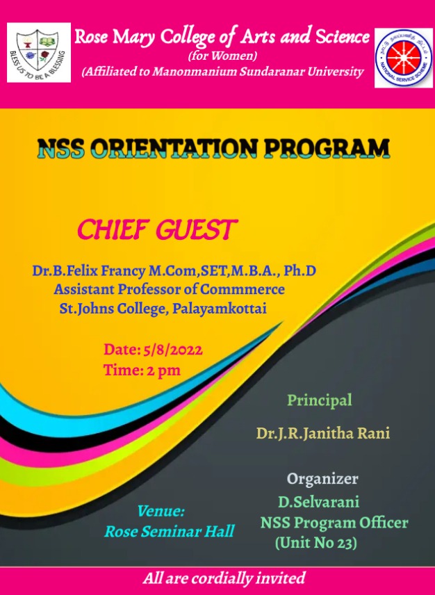 Read more about the article NSS ORIENTATION PROGRAM ON 5.8.2022