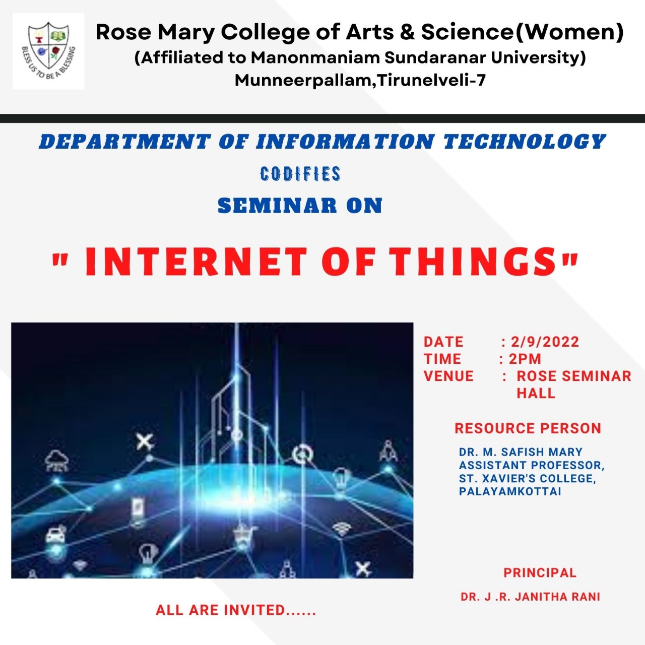 Read more about the article Seminar on “Internet of Things” on 2/9/2022 from Information Technology Department