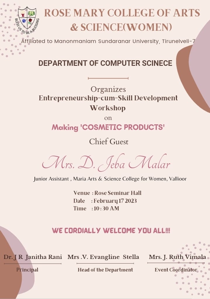 Read more about the article Entrepreneurship-cum-Skill Development Workshop  on Feb 17- 2023 from Computer Science Department