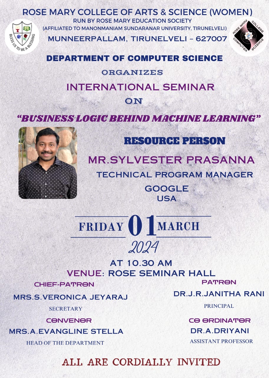 Read more about the article Department of Computer Science organizes International Seminar on “Business Logic Behind Machine Learning” on 1/3/2024