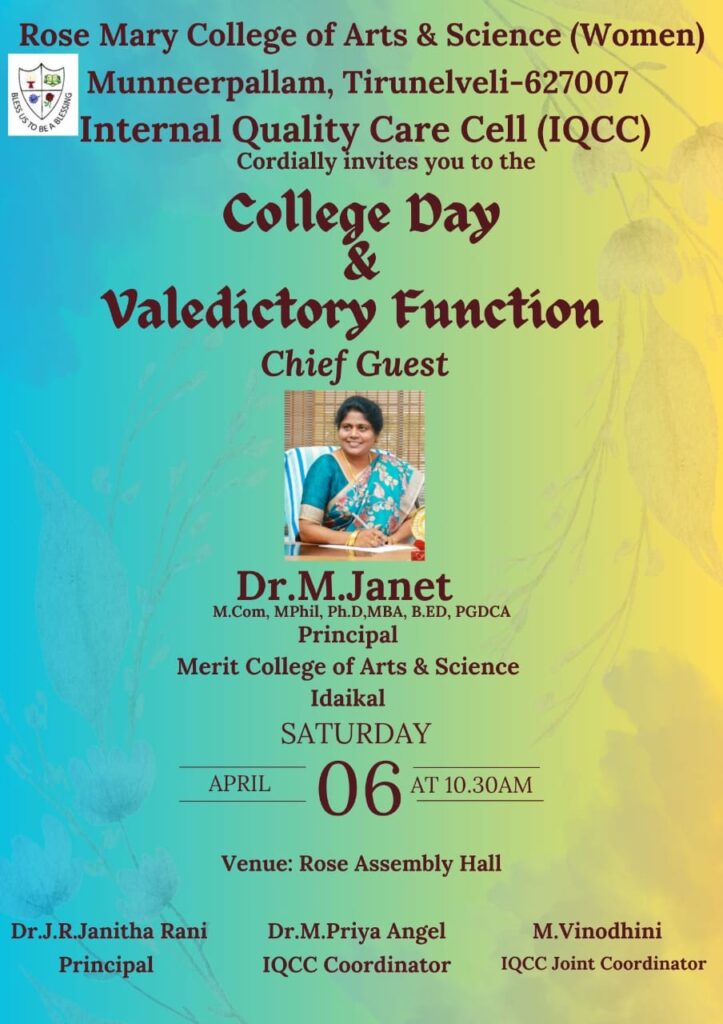 College Day & Valedictory Function on April 6,2024
